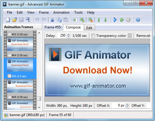 GIF Animator main program window